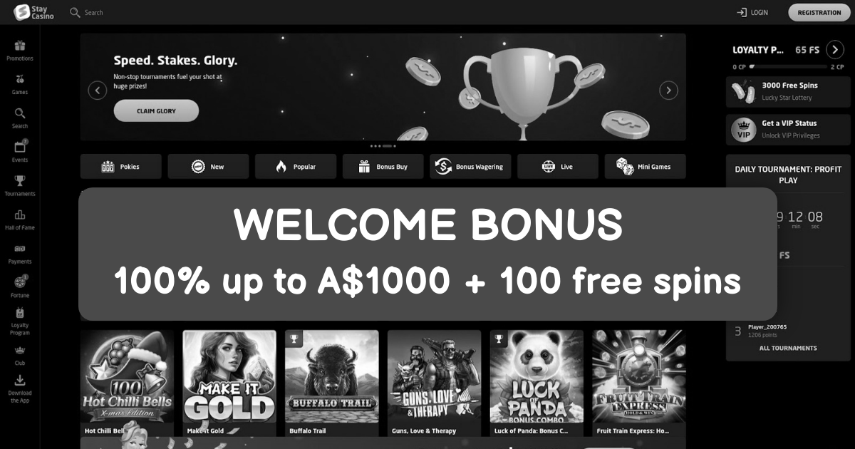 Stay Casino welcome bonus